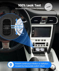 Panel Paddle Valve Switch With Two Air Suspension Pressure Gauges And Fittings For Car Air Bag System in dashboard view