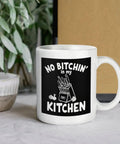 No Bitchin' In My Kitchen 11 Oz Ceramic White Mug With Comfortable Handle Versatile Coffee Cup For Home Office And Kitchen