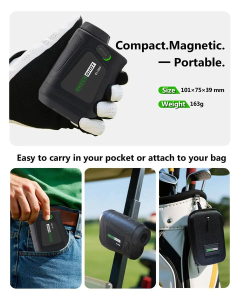 Dope Golf Range Finder With Slope 1200 Yard Range 6X Magnification Magnetic Mount Pin Lock Vibration Rechargeable Compact