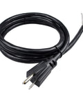 Heavy Duty 6 Foot 12 Gauge 3 Prong Power Cord Replacement For Home Appliances NEMA 5-15P Plug To Bare End SJT 12AWG 12/3