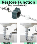 2 Pack Chrome Bathroom Sink Ball Drain Stopper Kit With Smooth Pivot Rods Straight Up Plug And Play Design for leak repair before and after.