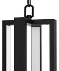 Close-up of Heavy Duty Black Aluminum Led Outdoor Pendant Light 20 Inch Linear Chandelier showcasing sleek design and matte finish.