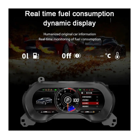 Chevrolet Camaro 12.3 Inch Car LCD Dashboard Panel Plug And Play Replacement For 2015 2023 Smart Digital Cluster Virtual Cockpit Speedometer Gauges Dope Ride Ready, front view