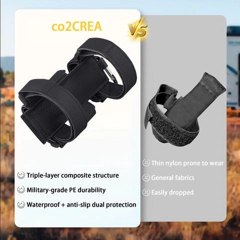 Portable Bluetooth Speaker Mount For Most Wireless Speakers, Outdoor Adjustable Strap with PU Leather and PE Bar
