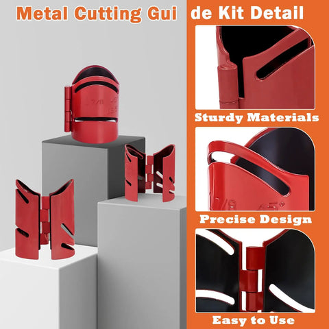 Magnetic Pipe Cutting Guide Kit Pro Grade in red, 1-7/8" size, showing sturdy materials and precise design for plumbing cuts.