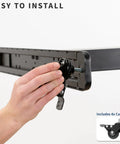 VIVO M8 1.5in threaded locking casters, set of 4, installed on metal frame; black with brake