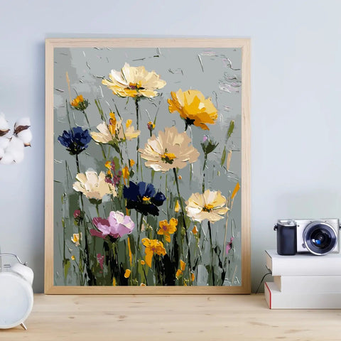 Paint By Numbers Kit For Adults Beginners Wildflowers On Canvas DIY Acrylic Or Oil Easy Step By Step Painting 16x20 Inch