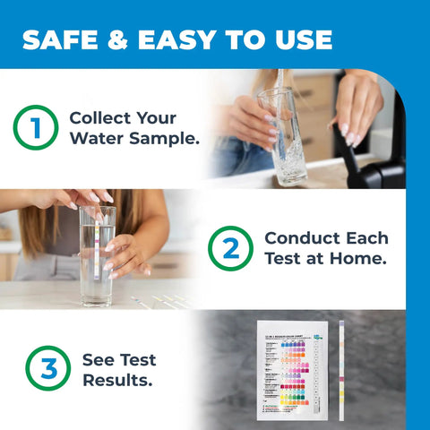 Real Talk 12 Parameter Drinking Water Test Kit For City Tap And Well Water Check Including Rapid Test Strips To Verify Home Water Quality With Zero Hassle Or Stress steps for testing water quality.