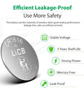 CR1616 Lithium Coin Battery 3 Volt Button Cell 5 Pack Grade A Long Lasting High Capacity Replacement for car key remote.