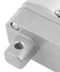 Close-up of 30mm Stroke Heavy Duty 750N Straight Line Electric Actuator 24V DC Drive with metal casing for industrial machinery