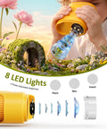 1000X Handheld Digital Microscope for Kids with 2MP Camera and Manual Focus Pocket STEM Toy for Exploring Plant Cells and Insects Real Lab Quality Close Up Magnification for Classroom Home Science Projects, yellow handheld microscope with 8 LED lights