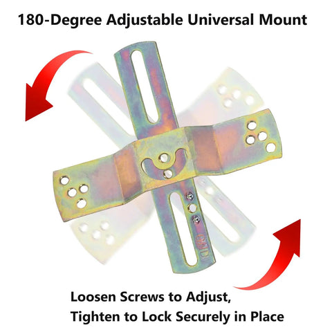 4 Pack Light Fixture Mounting Brackets Set For 4 Inch Junction Boxes, Adjustable Crossbars For Wall Lights, Ceiling Lights, Chandeliers, And Pendant Lighting, Rust Resistant Zinc Finish, No Fuss Install, Style 2 Color 180-degree adjustable mounting bracket