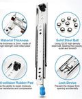 Beefy Heavy Duty Drawer Slide With Full Extension Locking Track 120Kg Load Capacity Steel Ball Bearing Rails For Smooth Quiet Opening And Closing Rust Resistant Electroplated Finish Built For Harsh Environments And Daily Heavy Use, 40-inch steel slide
