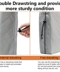 2 Pack Indoor Window AC Cover For Window Units With Double Insulation And Free Elastic Straps showing drawstring detail