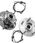 Heavy Duty Front CV Axles And Wheel Bearing Hubs Kit For 2012 To 2018 Ram 1500 Four Wheel Drive Includes Two Rock Solid Shaft Builds crafted from durable materials showing two hub assemblies with wiring.