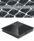 4x4 Wood Fence Post Caps Fits 3.5x3.5 Posts PP Plastic Weatherproof And UV Resistant Waterproof Durable Black Post Toppers 12 Pack