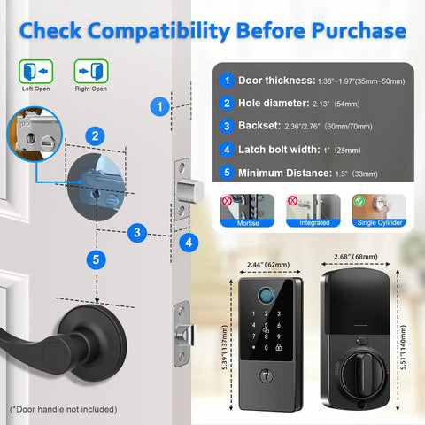 Foolproof Smart Door Lock Deadbolt Featuring Slick Keyless Entry And Smartphone App Control Auto Locking Mechanism Easy Install Matte Black Ready To Roll