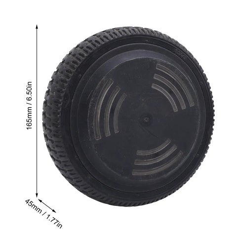 High Torque 6.5 Inch 200W 36V Hub Motor Wheel for DIY Replacement and Repairs Rain Resistant Replaceable Wheel for Self Balancing Scooters Upgrades and Customization, black round motor wheel with tread