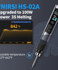 2 In 1 Heat Set Insert Tool And Corded Pro Grade Soldering Iron Kit For 3D Printers And Electronics Repair, 100W, digital display