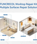 Quartz Countertop Repair Kit Quick Fix For Chips Cracks And Scratches On Granite Marble Ceramic Tile And More With 30 Second UV Cure Clear White Beige Color Options For Edges Sinks Tubs And Other Stone Surfaces