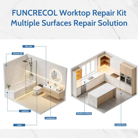 Quartz Countertop Repair Kit Quick Fix For Chips Cracks And Scratches On Granite Marble Ceramic Tile And More With 30 Second UV Cure Clear White Beige Color Options For Edges Sinks Tubs And Other Stone Surfaces