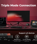 Premium 96 Percent Wireless Mechanical Keyboard with kickass 8000Hz polling rate showcasing triple mode connection setup.