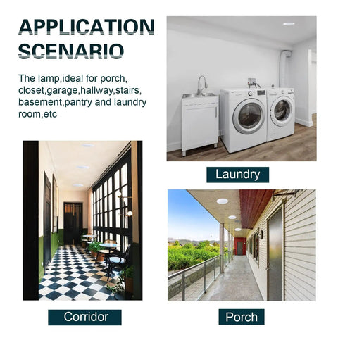Application scenarios for Six Pack Dimmable LED Surface Mount Downlights 15W 1000 Lumens Low Profile Ceiling Light Fixture 5000K Daylight