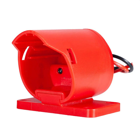 Power Ride Wheel Adapter For 12V Battery - Heavy Duty 12 Gauge Power Connector, red exterior, rear angle view
