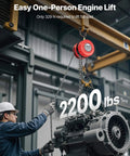 1 Ton Hand Chain Hoist With 8 Ft Lift Galvanized G70 Chain Heavy Duty Pulley Block lifting engine in warehouse