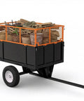 Beefy Heavy Duty Steel Dump Cart With 17 Cu Ft Bed 750 Lb Capacity Removable Sides Collapsible Mesh Fence Pneumatic Tires