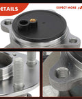 Rear Wheel Bearing And Hub Assembly With 5 Lug For Mazda 3 2019 Through 2023 And CX 3 2020 Through 2021 FWD Only Drop In Direct Bolt On Replacement Built In Japan For Reliable Smooth Rides And Precise Wheel Alignment shown in detail shots