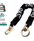 Heavy Duty Security Chain That Means Business 2.6 Ft Long By 1/2 Inch Thick Hardened Alloy Steel With Nylon Sleeve