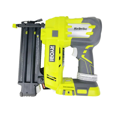 Ultra Pro Grade Badass Cordless Brad Nailer With 18 Volt Battery And Fast Charger, side view showing battery and magazine.