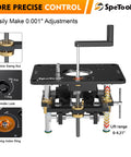 Beefy Heavy Duty Aluminum Router Lift Kit For 1.25 HP 2.25 HP And 3.25 HP Routers Pro Grade Router Table Lift System with adjustment features