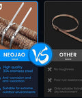 Heavy Duty 304 Stainless Steel Zip Ties 11.8 Inches Metal Cable Ties Built Tough For Outdoor Wiring, versus brittle nylon ties.