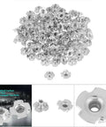 100 Pieces T Nuts Carbon Steel Zinc Plated Four Prong For Wood And Chipboard Woodworking And Furniture M5 Size Durable Rust Resistant