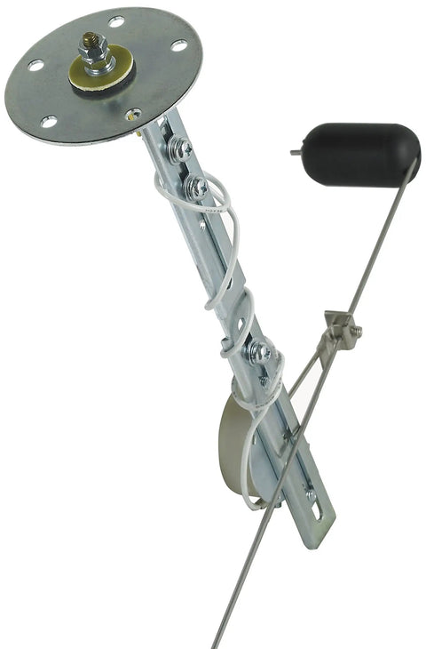 Fuel Level Sender for gas tank gauges with gasket and hardware, works with 5 to 26 inch tanks, includes resistance readouts sensor