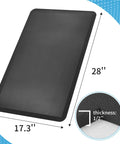 Anti Fatigue Floor Mat Half Inch Cushioned For Kitchen And Standing Desk Non Slip Cushion With ComfortGrip Ideal For Home Office Or Garage Floor 17.3 By 28 Inches Black showing size dimensions