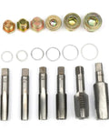114 Piece Oil Pan Drain Sump Plug Key Thread Repair Tool Kit Set For Your Ride Upkeep Includes taps and oil drain plugs.