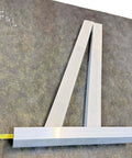 Heavy Duty Aluminum Square Duct Angle Cutting Guide with exact 15 and 22.5 degree markings on a surface, for HVAC ductwork and sheet metal.