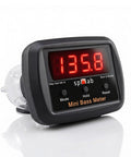 Mini Bass Meter Version 2 Compact Standalone Subwoofer Sound Pressure Meter With Voltage Measurement For Car Audio Bass Testing Tool 10 Hz To 120 Hz Range And 110 dB To 185 dB Measurement For Precise Bass Tuning On The Go. Black digital SPL meter with red display