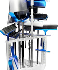 Sturdy Corner Tool Rack Storage For Home Garage And Closet That Holds Up To 35 Tools Like Mops Brooms Towels Dust Pans Squeegees