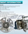 Rear Wheel Bearing Hub Assembly Kit OEM Grade For Hyundai Sonata 2015 To 2019, Tucson 2016 To 2021, Veloster N 2019 To 2022