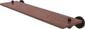 Wall Mounted 22 Inch Solid Brass And Ipe Ironwood Shelf In Oil Rubbed Bronze Finish With Concealed Screws Assembled In The USA