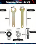10Mm Conversion Angle Grinder Connecting Rod Kit With Spanner For Cutting Disc Polishing Disc And Polish Sponge 2 Pack Grab