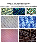 Close-up images showcasing textile patterns and circuit components using the Snag Crisp 4K Shots With This Badass 8.3MP USB Microscope Camera Delivering Killer 3840X2160 Clarity For Heavy Duty Industrial Work And Super Smooth Live Streaming.