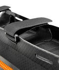 Close-up of 4L Bike Frame Bag With Large Opening And Repositionable Top Tube Strap, 2021 Model, German Made, interior view