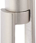 Heavy Duty Residential Hinge Door Stop in Satin Nickel, ultra low profile alloy steel wall guard component for door swings.