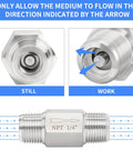 ChillWaves 304 stainless inline check valve with 1/4-in NPT male threads