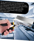 Heavy Duty Hand Seamer Tool For Ductwork Bending And Steel Plate Folding held in hand, showcasing grippy ergonomic handle in an industrial setting.